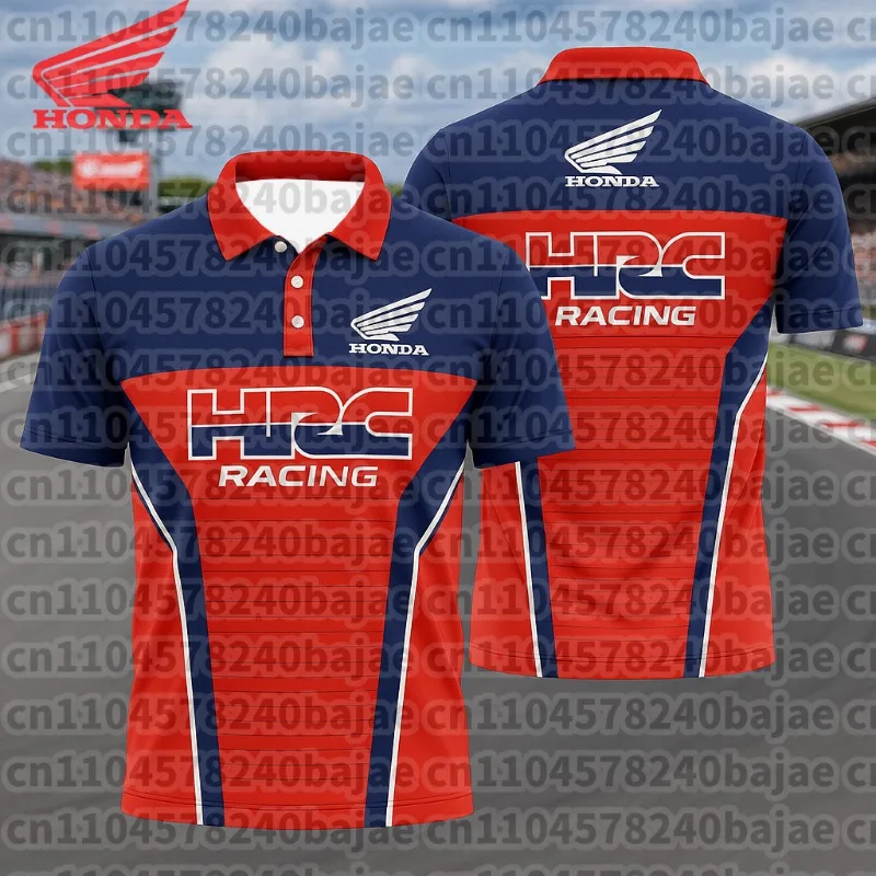 

Honda 2026, Новое поступление, рубашка поло в гоночном стиле для мужчин, удобная модная уличная повседневная уличная одежда, топ, трикотаж
