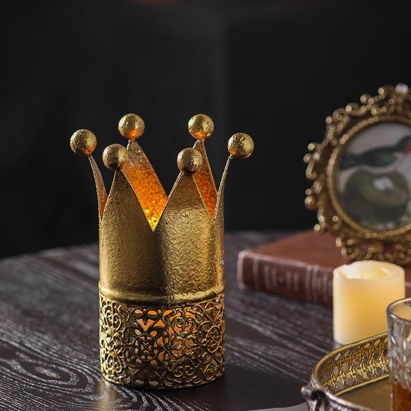 Candelabro dorado de lujo europeo, candelabro, adornos para decoración del hogar, decoración de habitación elegante para decoración Interior de habitación de boda