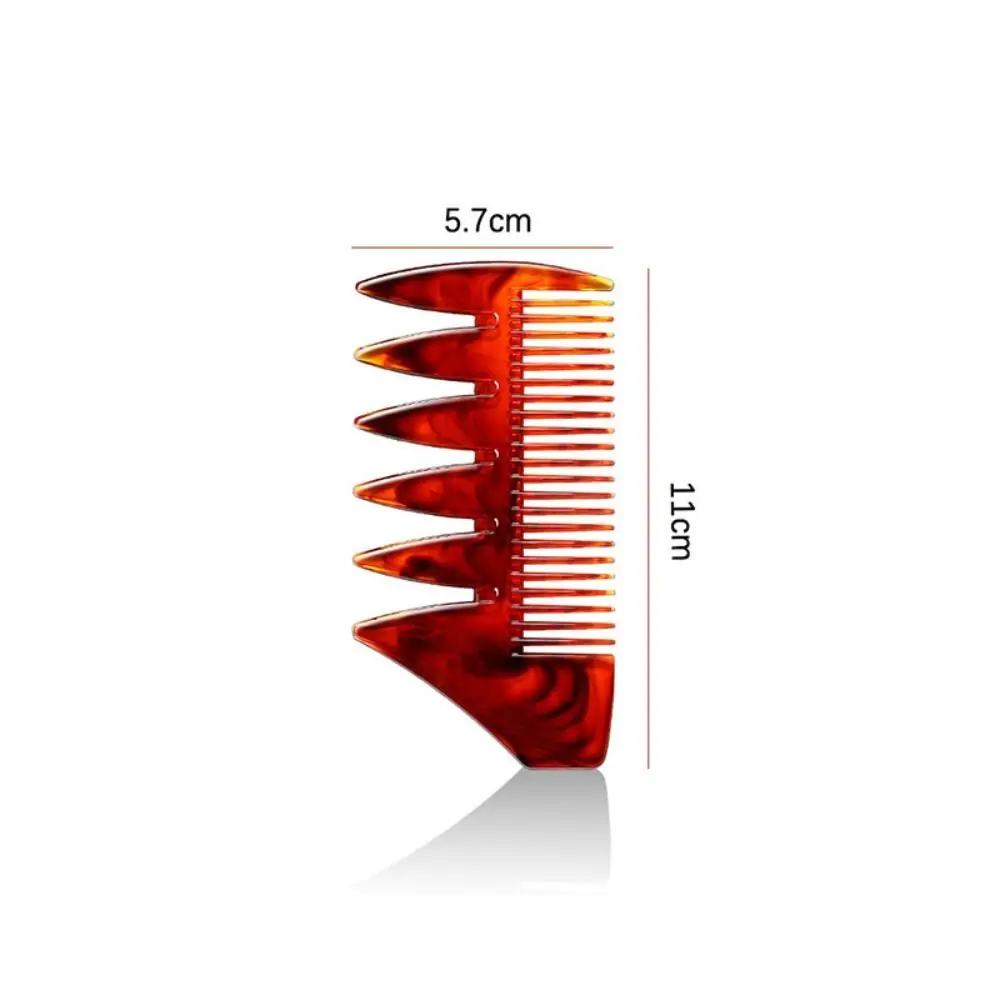 Vintage Wide Toothed Men's Texture Barber Comb Double-Sided Versatile Double-Sided Flat Comb Flat Wide Tooth Comb