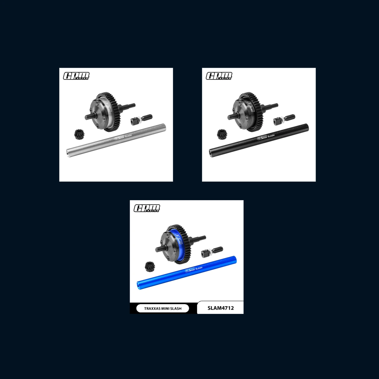 

GPM 4140 Carbon Steel + 7075 Alloy Centre Complete Differential For TRAXXAS MINI SLASH