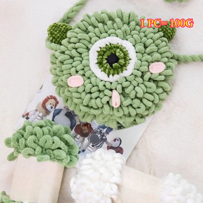 100g Thick Soft Knitting Yarn Chunky Yarn For Crochet Slippers Bags Hats Scarves Thread Soft Hand Woven Velvet Chenille Yarn