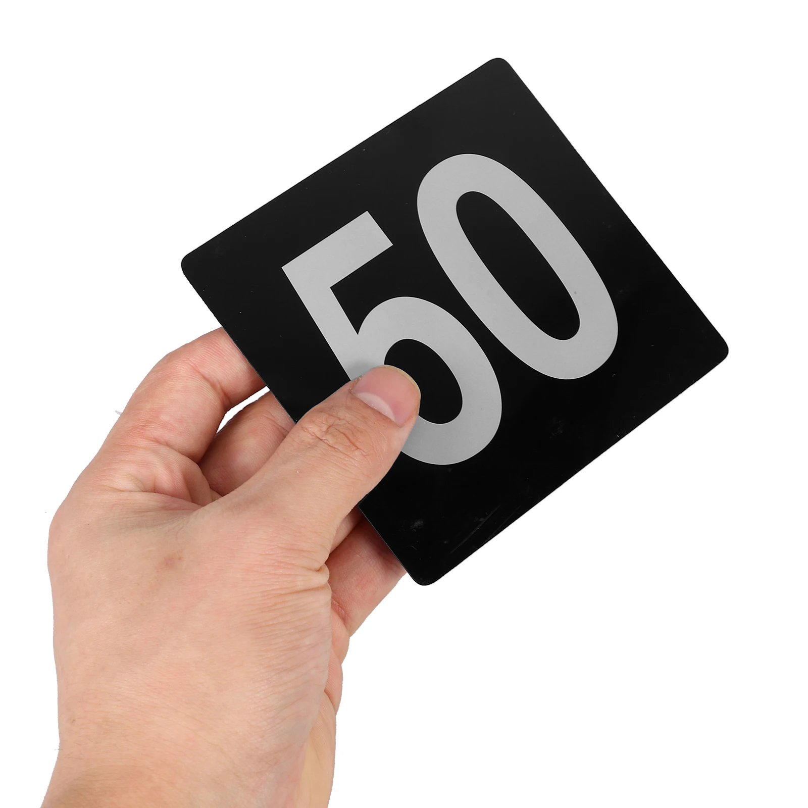 

50pcs Table Number Cards Double Sided PVC Signs 95X100mm Wedding Restaurant Cafe Banquet Seating Place Numbers