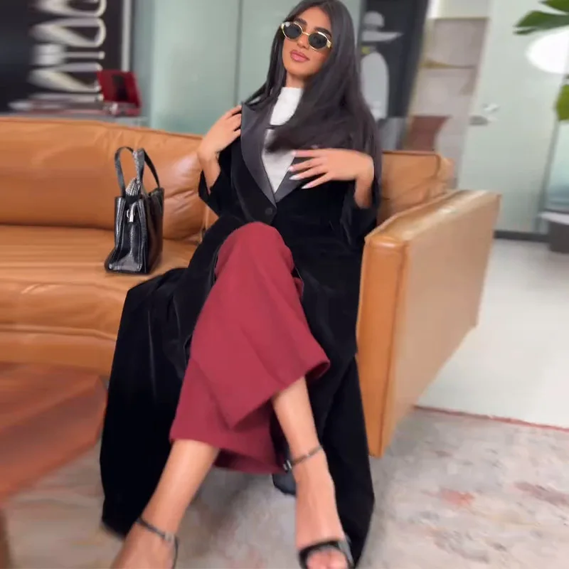 

Повседневная модная ветровка средней длины в стиле пэчворк, новинка 2024, трансграничное женское пальто из полиэстера Sle Ele