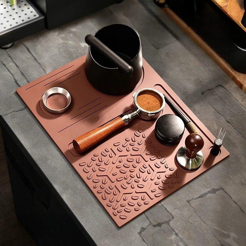 Silicone Coffee Tamping Mat Non Slip Shockproof Espresso Tamper Pad Bar Coffee Accessory Storage Mat