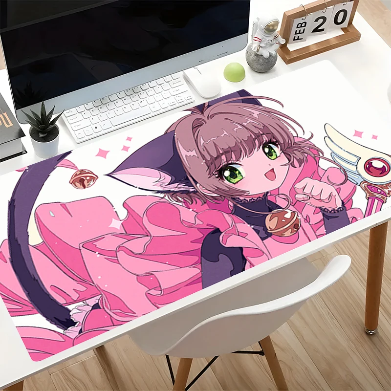 Popular Anime Mouse Pad Large XXL Extended Non Slip Gamer Desk Mat Kawaii C-card Captor Sakura Office Mouse Pad Smooth Surface