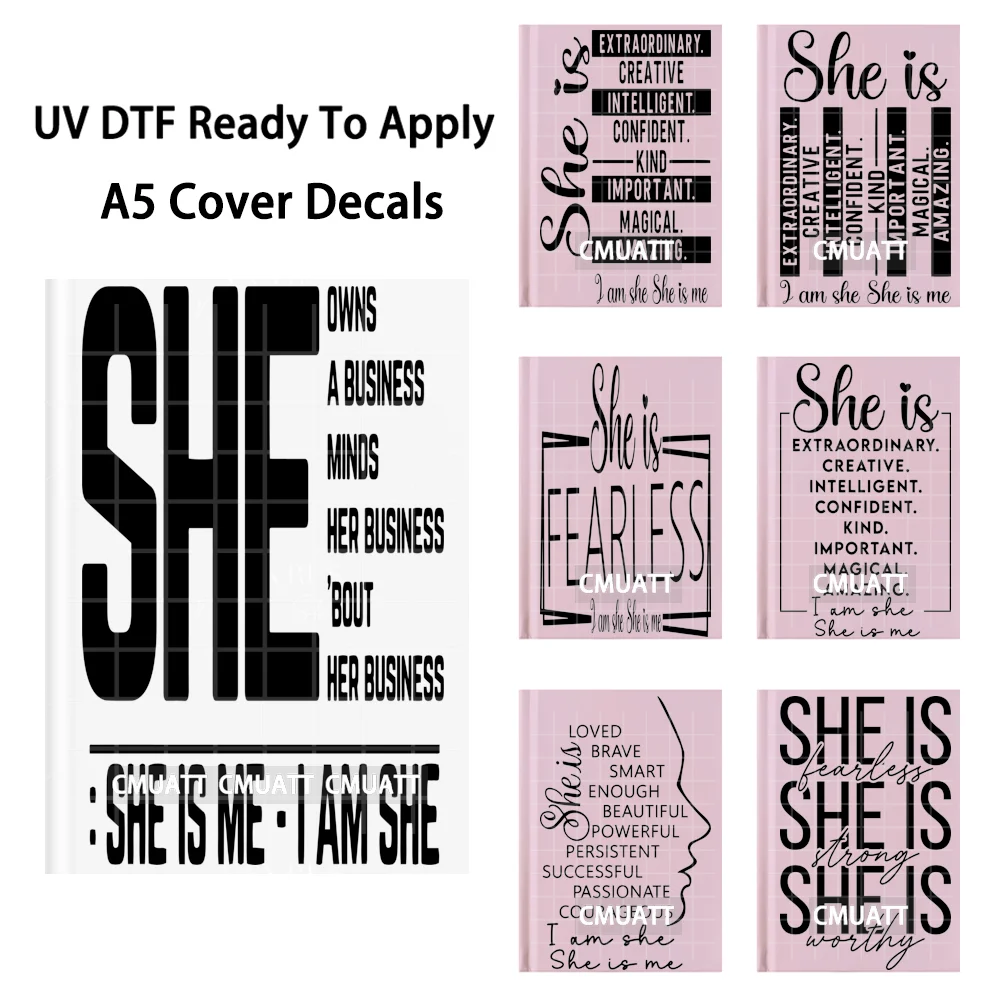 

Наклейки для обложки блокнота с вдохновляющими цитатами из Библии для женщин, готовые к применению, долговечные переводные стикеры для обложки формата A5.