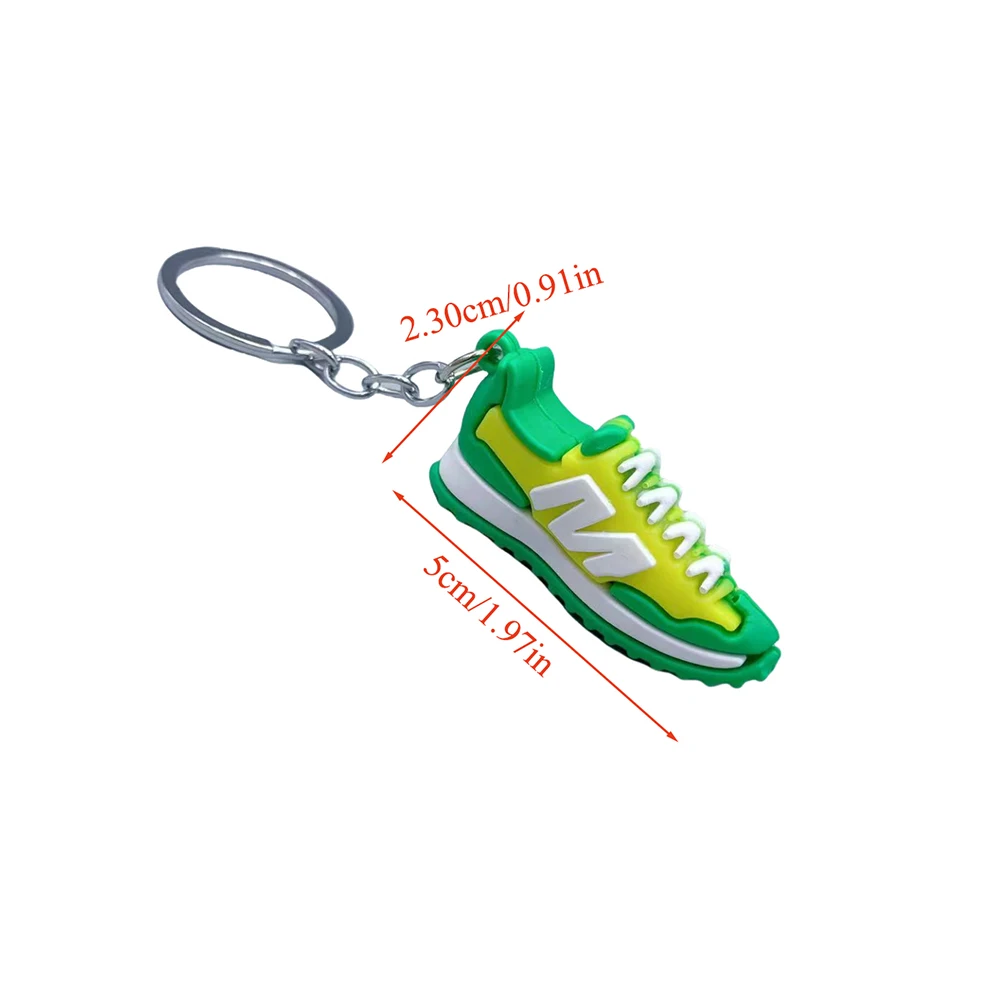 Creative 3D Simulation Mini Sports Shoes Silicone Keychain Car Key Bag Pendants Trinket Decoration Men Women Keyring Gift