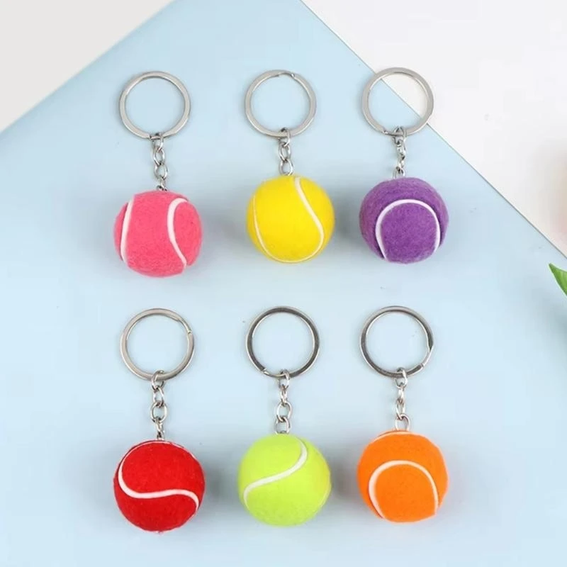 

Теннисные мячи для ключей Keyring Caring Keyring Sport Chaine Tennis Keyrings Сумка для спортивного любителя детской для