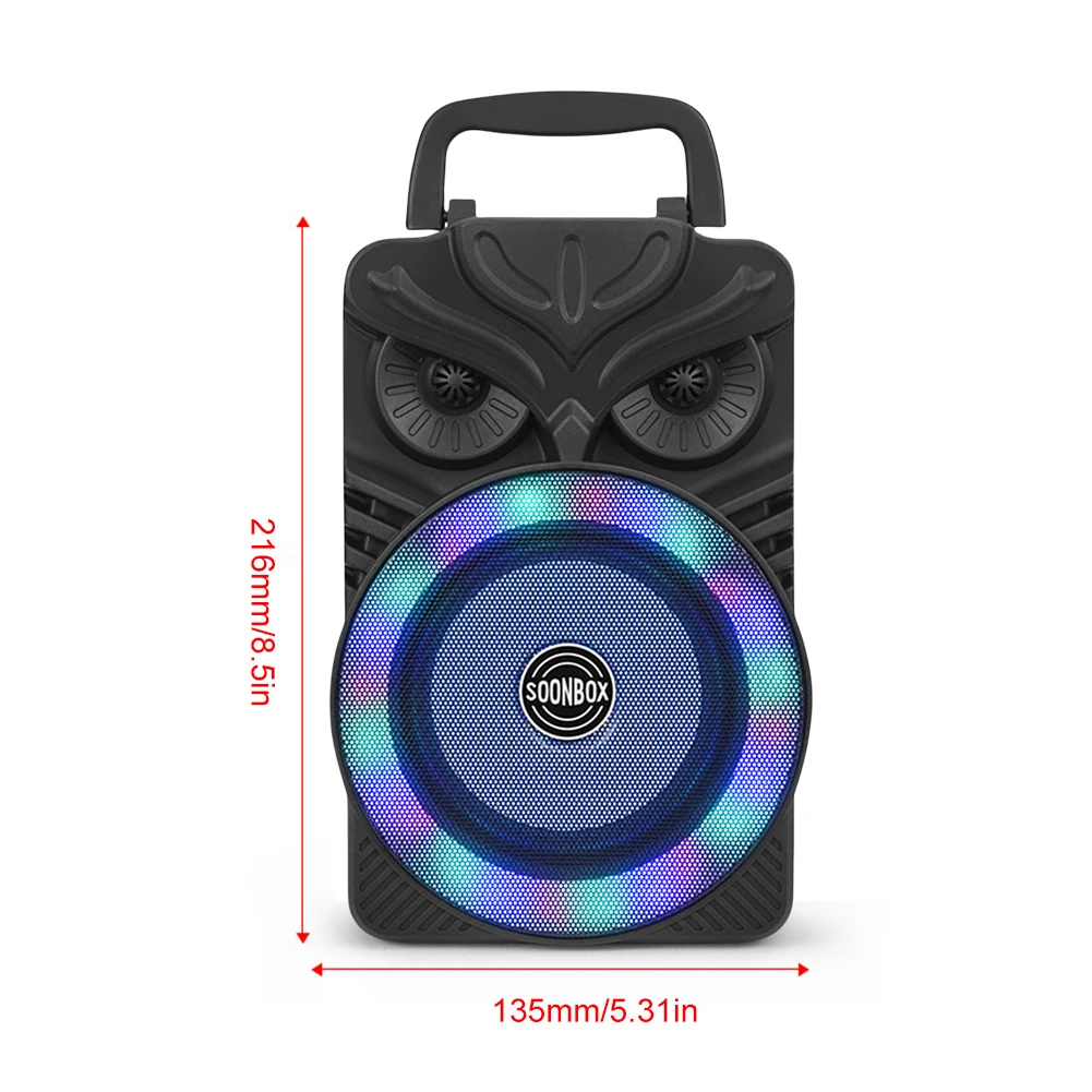 مشغل موسيقى محمول خارجي RGB ضوء HiFi بلوتوث متوافق مع مكبر الصوت 1200mAh مكبر الصوت اللاسلكي المحمول مكبر الصوت المحمول