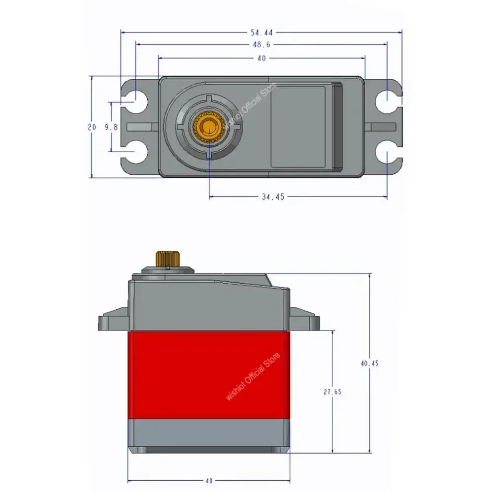 TD-8135MG Cyfrowy serwomotor RC 35KG 360 stopni sterowany kątem Wodoodporny duży moment obrotowy 25T Metalowe ramię do samochodów RC Samolot