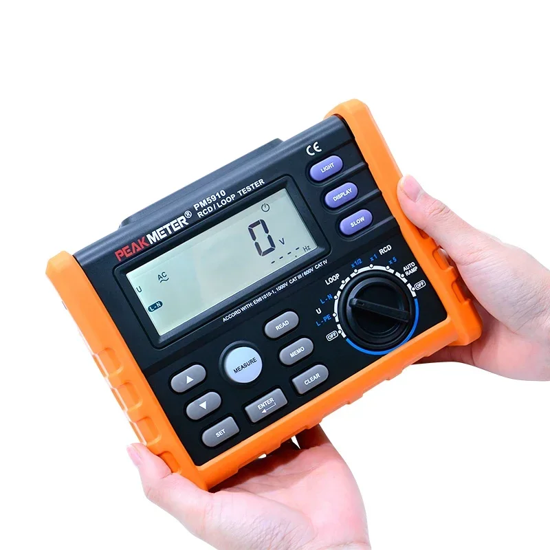 High Precision PM5910 RCD LOOP Tester with USB 2.0 Interface CE RoHS Digital Leakage Detector Circuit Switch Tester