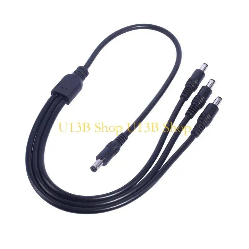 U13B DC5.5x2.1mm Adapters Cord Solar Panel Outdoor Power Wire 1 in 3 Out Cable Line