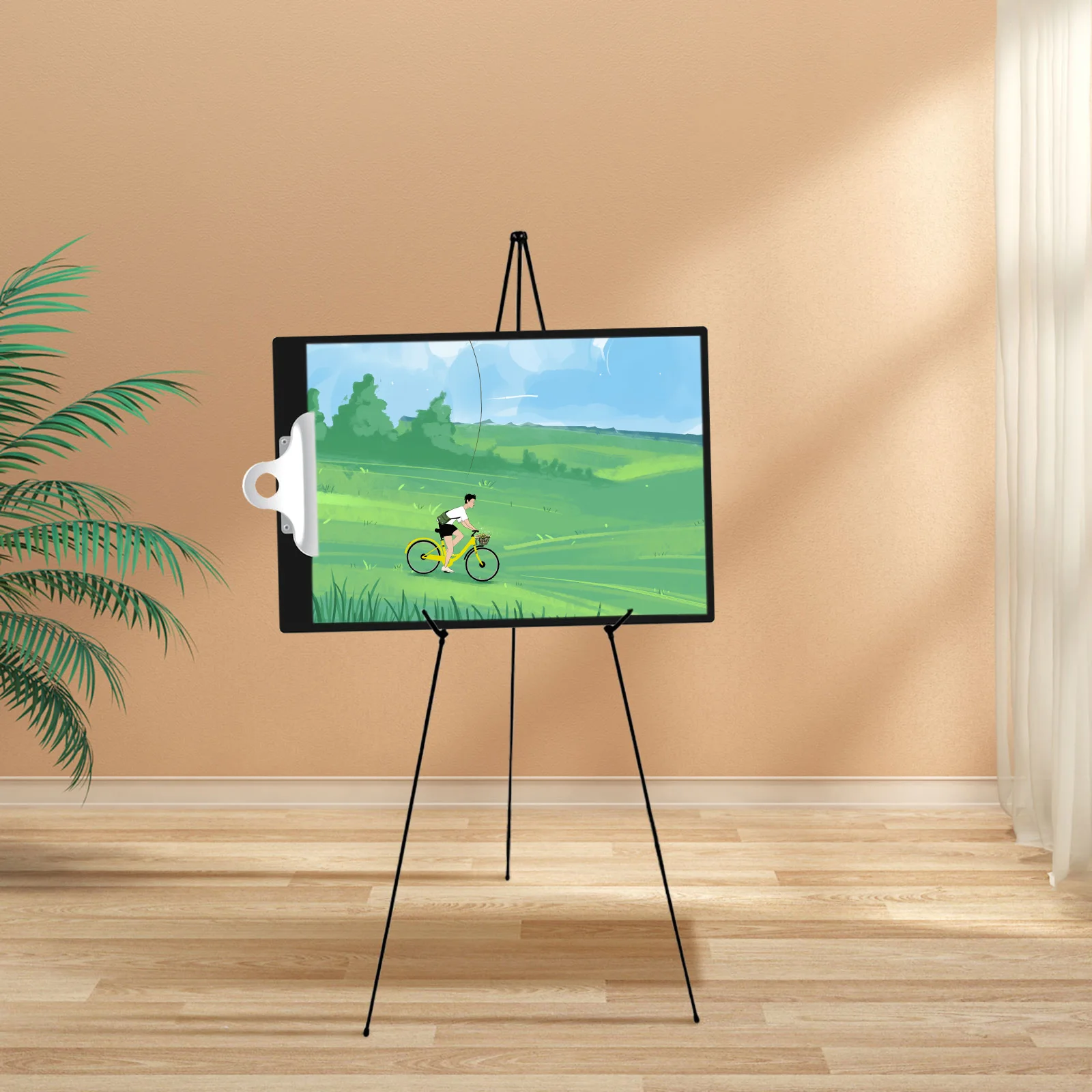 

Tripod Display Easel Artist Easel Drawing Home Posters Artist Floor Easels Folding Easel for Wedding Cemetery Collapsible Photo