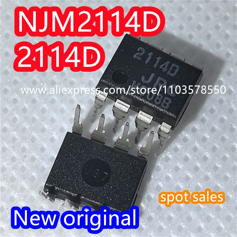 (10PCS) 100% marke neue original NJM2114D 2114D dual kanal geräuscharm betriebsverstärker chip IC direkte einfügung DIP-8