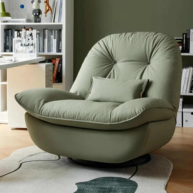 Modern Minimalist Living Room Bedroom Leisure Silicone Leather Lazy Chair