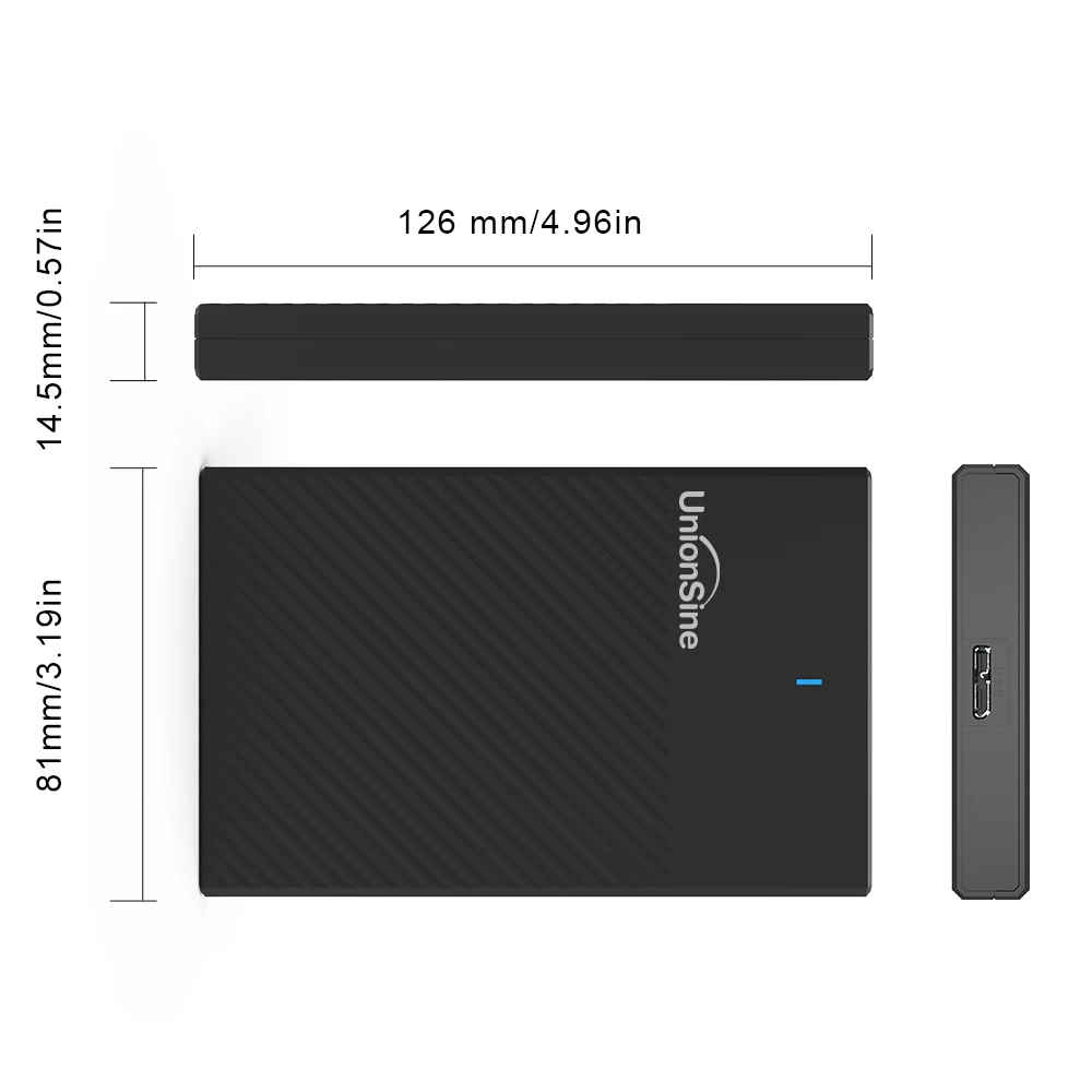 เคส unionsine HDD 2.5 "USB 3.0 HDD Enclosure 2.5นิ้วพอร์ตอนุกรม SATA SSD รองรับ6TB สำหรับ Seagate TOSHIBA FUJITSU 2.5" กล่อง HDD