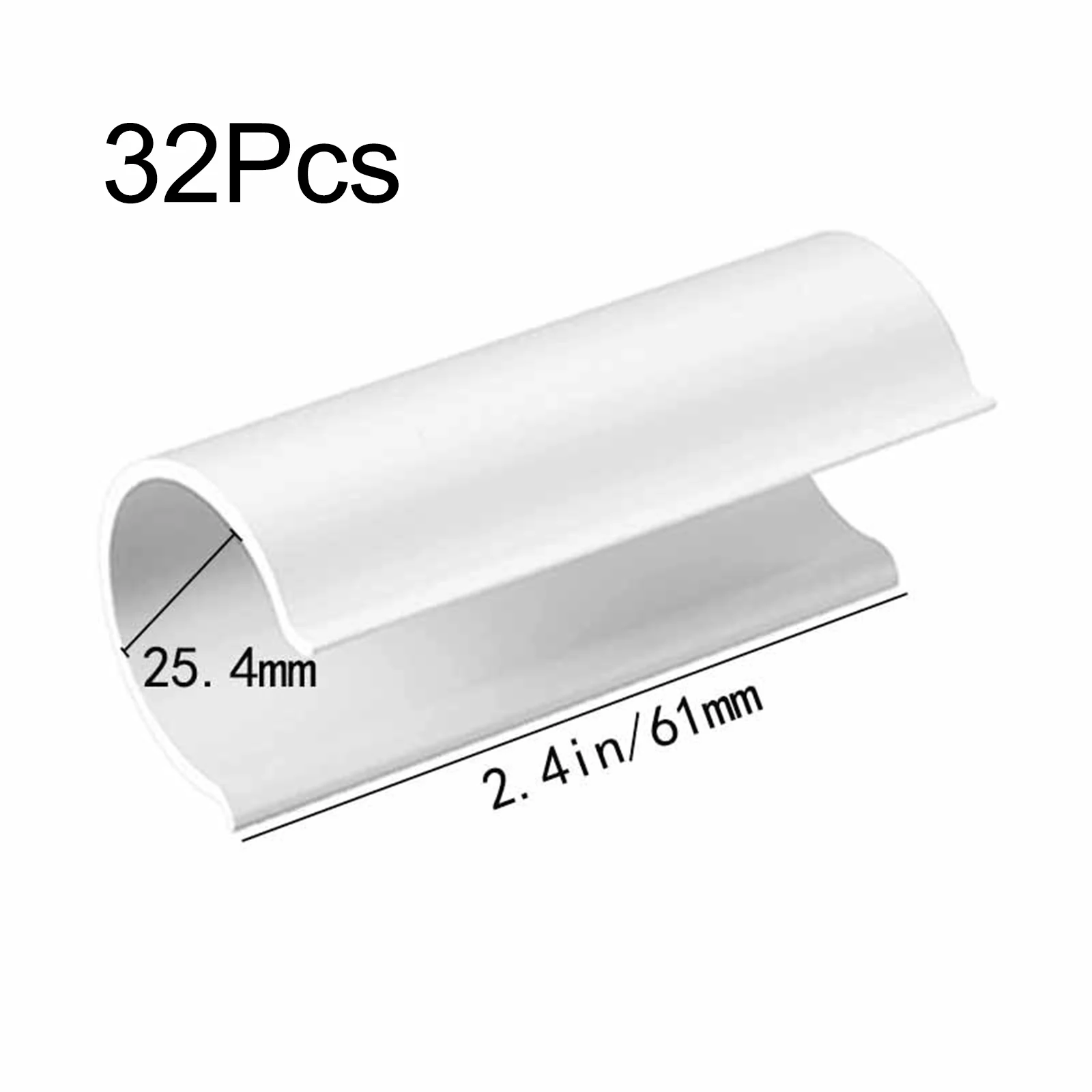 

32 White Clips Plastic Pool Clips For PVC Pipe Frames Sheds Row Covers Greenhouses Row Covers Bird Shields And Shed Clips