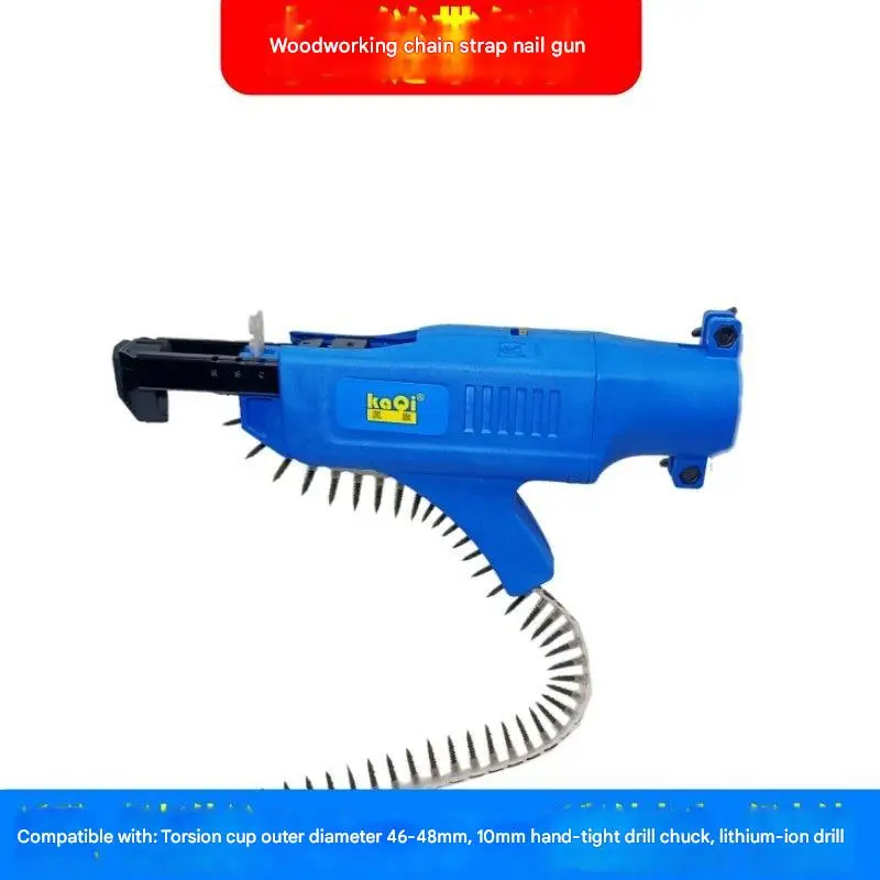 Woodworking Ceiling Operations Durable Plastic Head Machine Accessory Riveting Portable Automatic Electric Chain Nail Gun