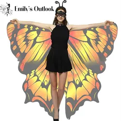 Butterfly Wings Costume Adults Halloween Butterfly Costume for Fairy Ladies Cape Nymph Pixie Cloak Cosplay Party Festival New