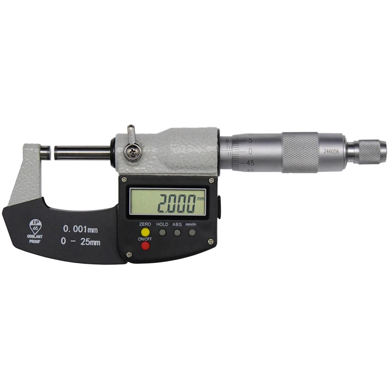 

Digital Micrometer 0-1"/25mm Gauge 0.00005" / 0.001mm 25-50-75-100mm Waterproof Thickness Measuring Tool for, Outside Micrometer