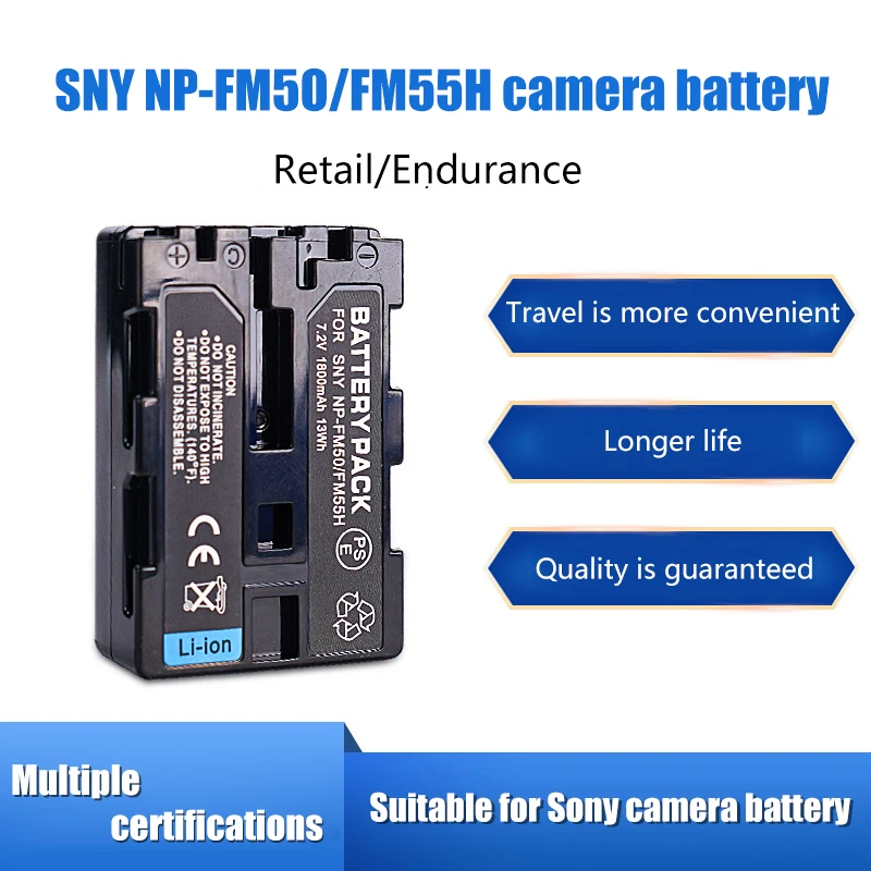 

NP-FM50 battery for Sony DSC-S85 S75 F707 F828 S50 S30 NP-FM55H