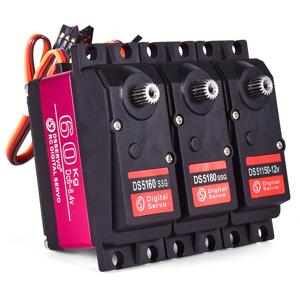 Servo de direction RC, couple élevé, étanche, 60Kg, 80Kg, 150Kg, 1/5 1/6, servo HV, métal numérique pour voiture RC HPI Baja 5B SS