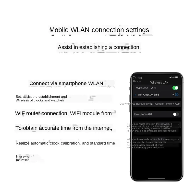 Creative Metal  Wall Clock  Smart WiFi Clock Quartz  Living Room Bedroom Library Modern Minimalist