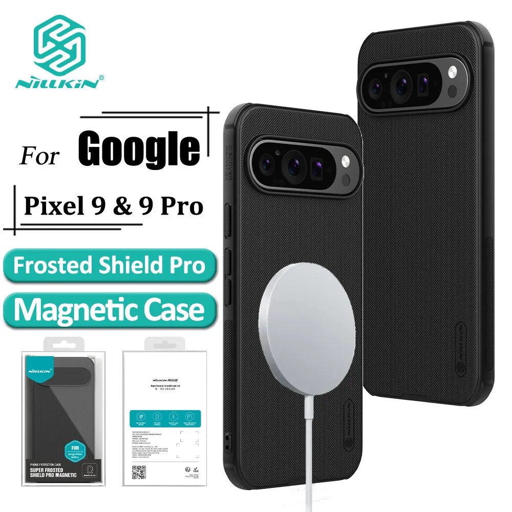 Nillkin Magnetic Super Frosted Shield Pro Case For Google Pixel 9 Pixel9 Pro TPU + PC Anti Fingerprint Shockproof Back Cover