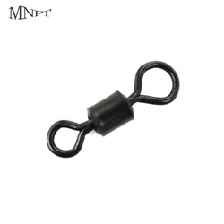 MNFT Rolling Barrel Swivel Matt Black Carp Connector Swivels 77lb - #4 Fishing Terminal Tackle