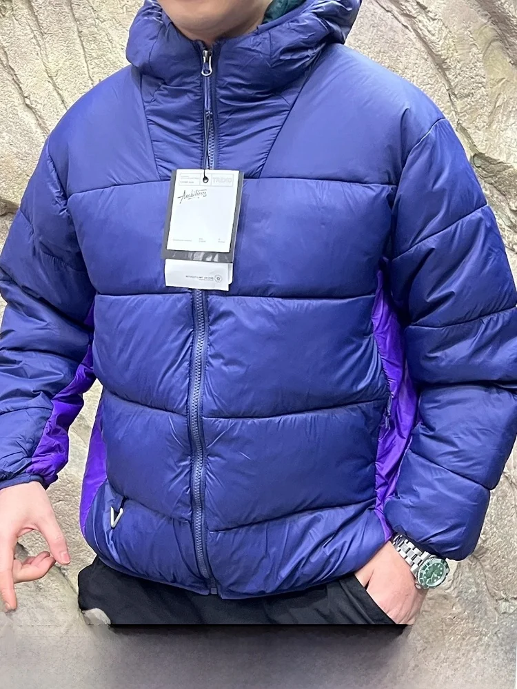 

Extra Thi Hooded Cotton Jaet for Men And Women Youth Faion Winter Warm Puffy Vest Stand Fit Long Sve Pure Color