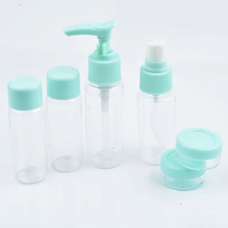 6Pcs/Set Professional Portable Travel Cosmetic Bottle Points Bottling Sets Plastic Material Refillable Travel Cosmetic Bottle