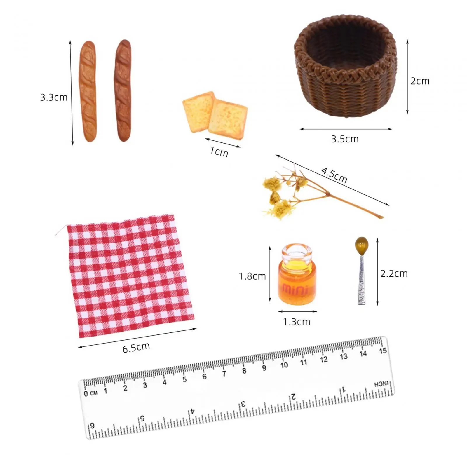 Poppenhuis Accessoires Decor 1/12 Miniatuur Voedsel Food Foto Rekwisieten Miniatuur Poppenhuis Brood Mand Kits Poppenhuis Spelen Voedsel