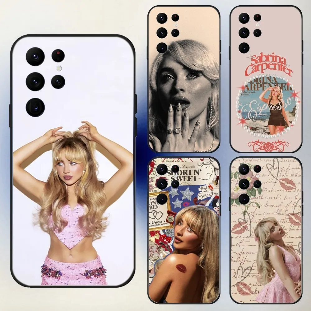 

Sabrina Carpenter Espresso Phone Case For Samsung S24,23,22,30,21,10,9,Ultra,Plus,Lite,FE,5G Black Soft Case