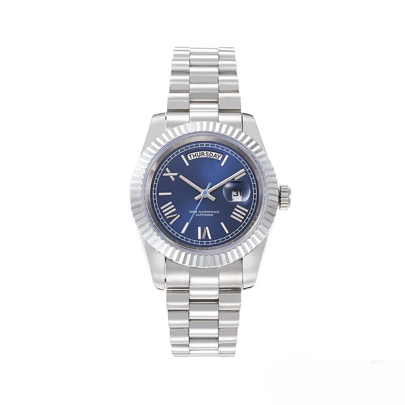 New 39mm Vintage Luxury Business Men's Quartz Wristwatches Sapphire Crystal Stainless Steel  date display Luminous hot sales