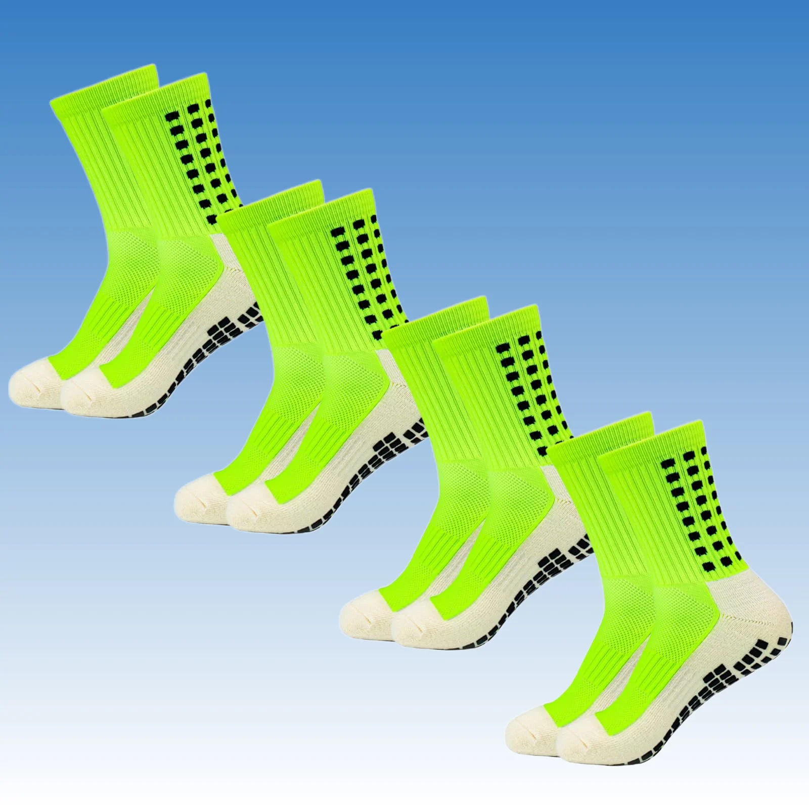 Chaussettes de football pour hommes, haute qualité, absorption de la sueur, désodorisation, chaussettes de sport respirantes, chaussettes de football coordonnantes, 4/8 paires