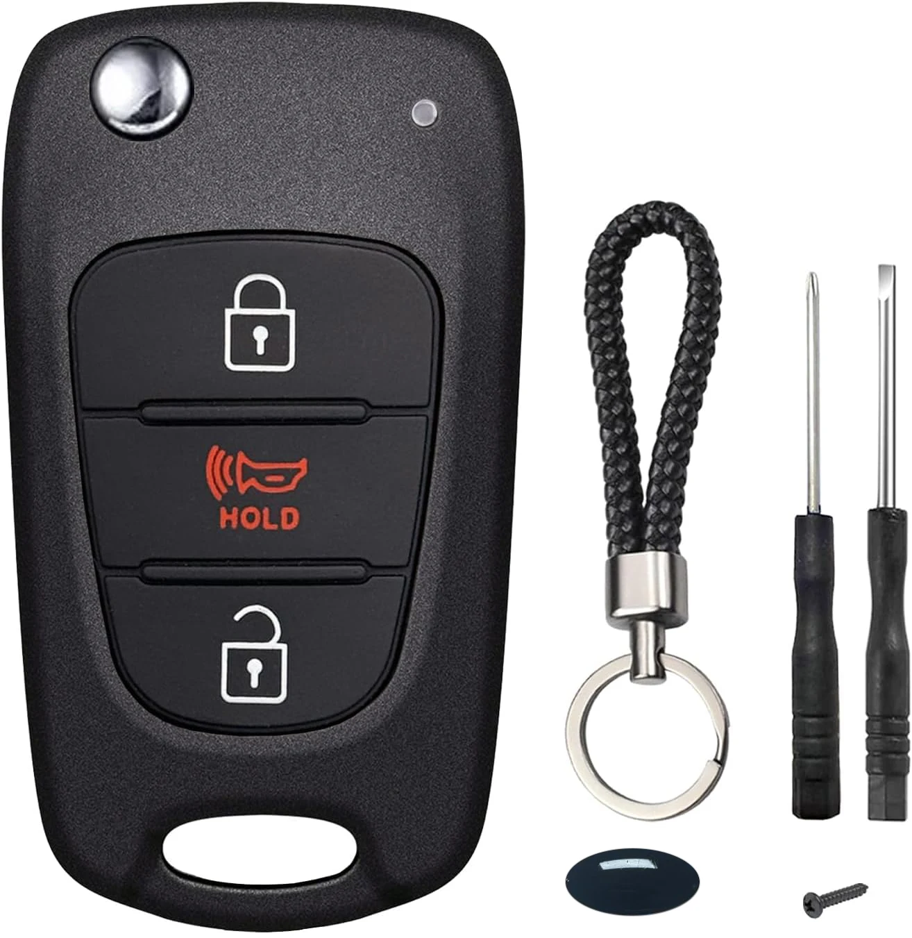 

Сменный чехол для ключей с откидной крышкой, подходит для Kia Soul 2011 2012 2013 2010/Kia Rio/Kia Sportage 2012-2014, 3-кнопочные автомобильные ключи