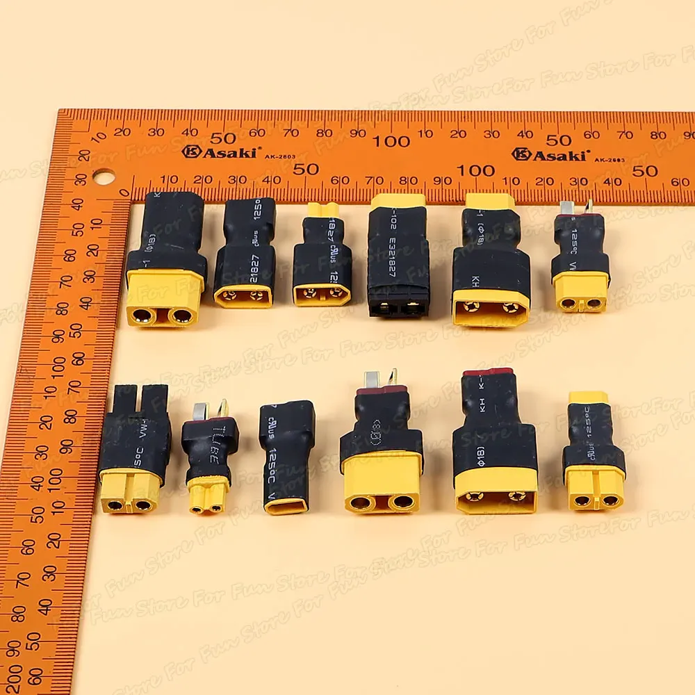 For Fun Adapter XT30 XT60 XT90 TRX T Plug Deans Male Female Conversion Plug Connector Wireless RC LiPo Battery Control Parts DIY view 6