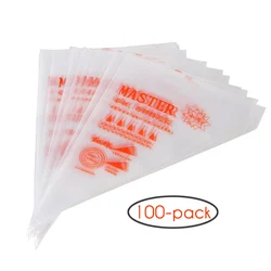 Leeseph 100-Pack Pastry Bags 10-Inch Disposable Icing Bags Decorating Bags Baking and Cake Decorating Supplies, Kitchen Gadgets