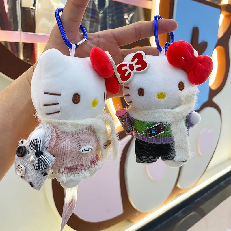 

Kawaii Hellokitty Plush Bag Pendant Cute Kt Cat Doll Soft Hanging Ornament Sweet Birthday Gift for Girls Fashion Daily Accessory