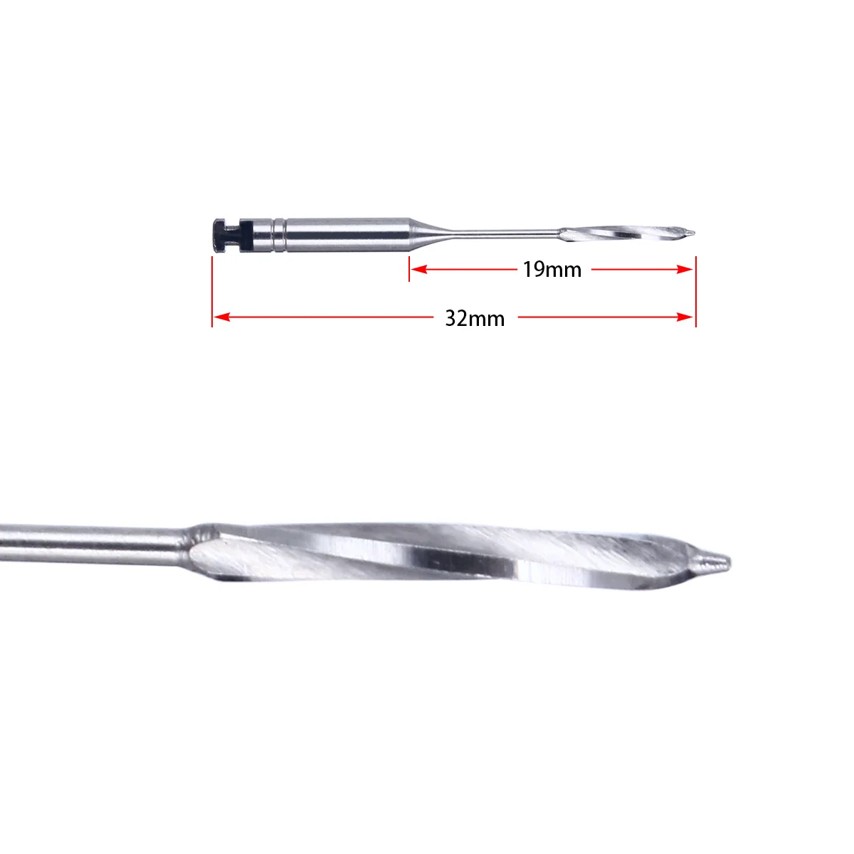 Perceuse dentaire endodontique portes, pâte rotative Glidden, porte-alésoir, moteur utiliser des limes en acier inoxydable 32mm/25mm