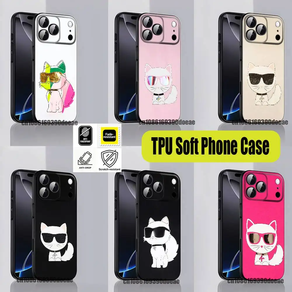 

For Fashion Cat Cartoon Custom Phone Case iPhone 14,16,12,13,15,11,17,Pro,Max,Plus,E,Air,Mini Soft Cover