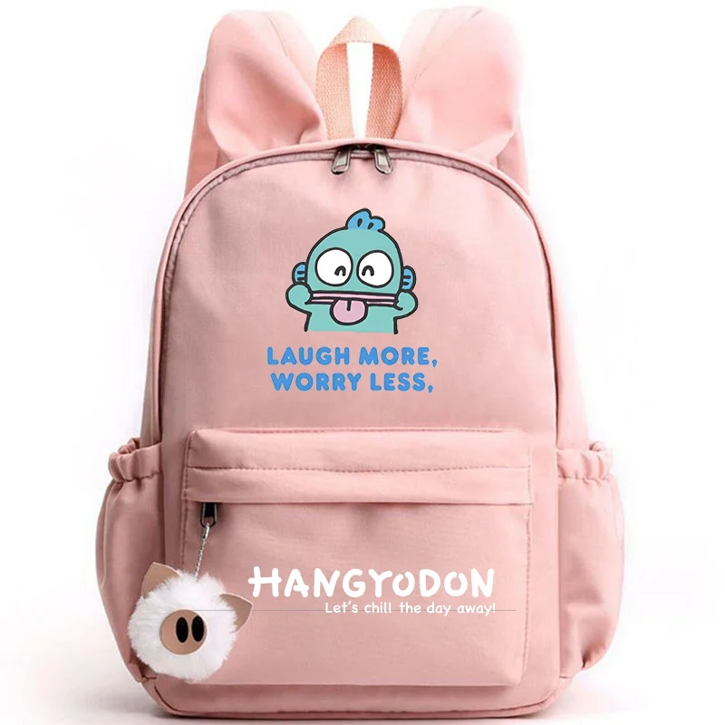 Hangyodon-Mochila con Orejas de conejo para mujer, morral escolar informal para chica, niño, estudiante, adolescente, viaje