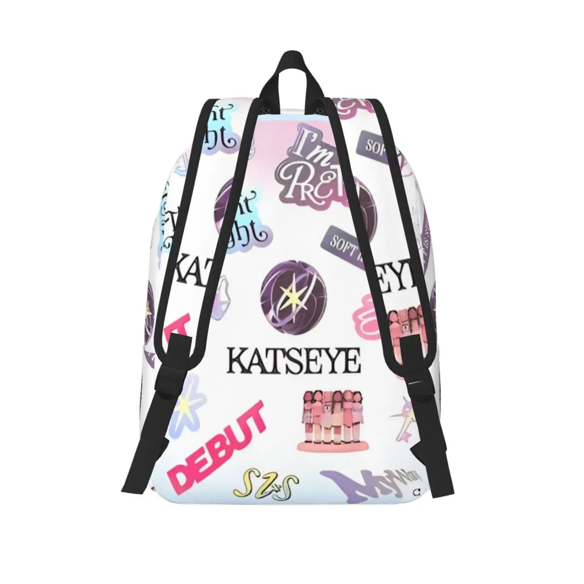 Katseye Rugzak voor kleuterschool School Student Kpop Muziekboekentassen Jongen Meisje Kinderen Canvas Dagrugzak Outdoor