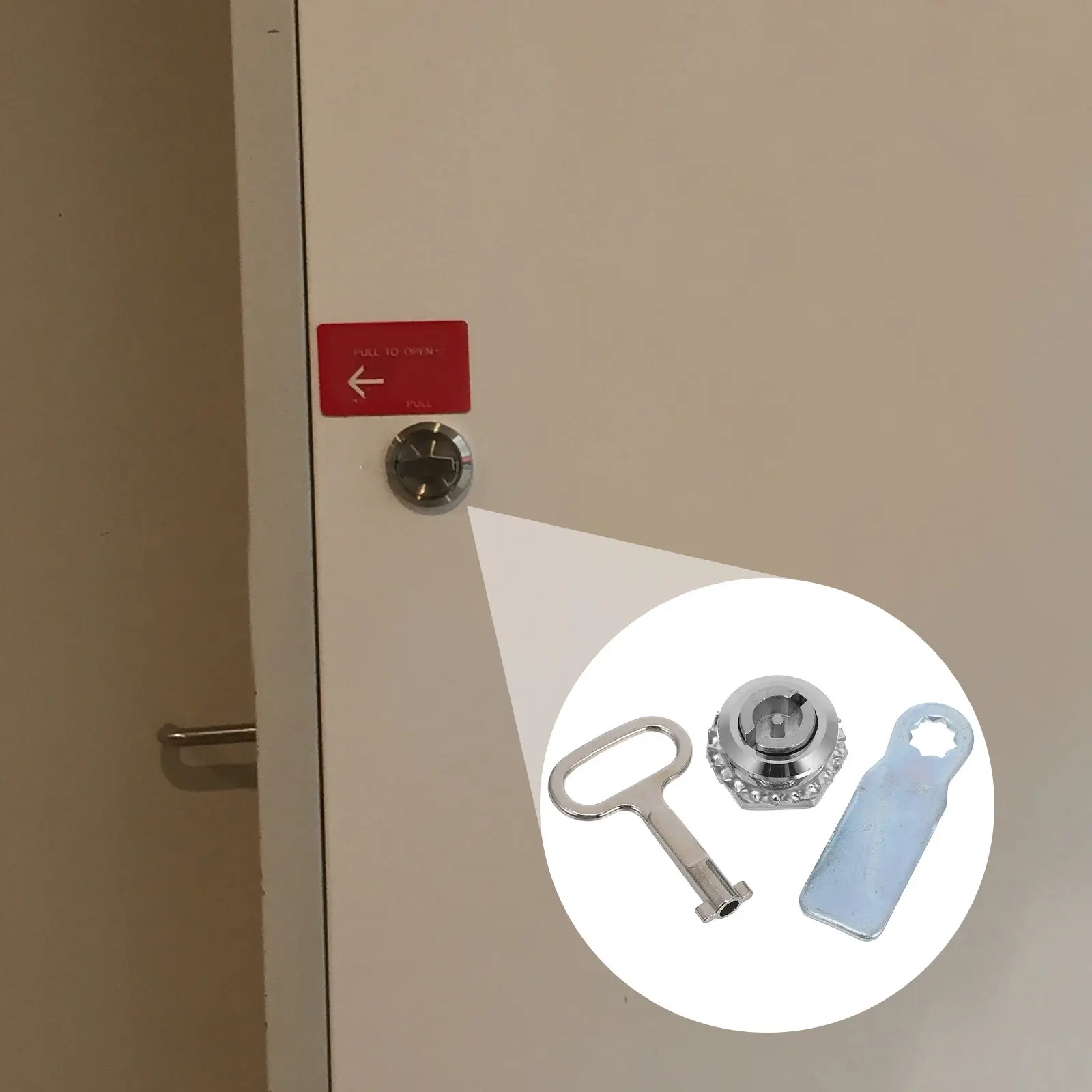 Zinc Alloy Safety Lock Cam Lock Set Cabinet Drawer Key for Electrical Meter Box Trash Bin Outdoor Hardware