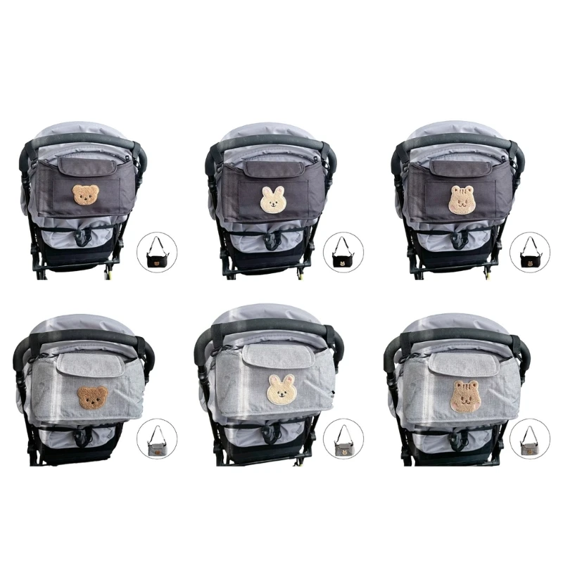 

Multi functional Baby Stroller Bag Portable & Practical Baby Stroller Organizers Suitable for Parents & Pregnant Women W3JF