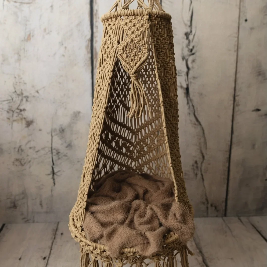 Hot Newborn Hammock Children\'s Photography Props Photography Studio Lace Hanging Hammock Sling Bohemian Style Photo Props