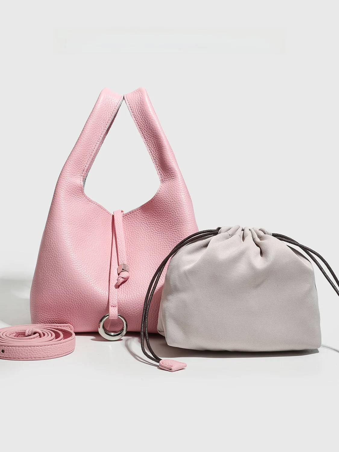Charlkkeitty Women's Basket Bag High-End Sensation Handbag Tote Bag Spring 2026 Square Shape Top Layer Cowhide Leather