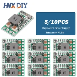 ミニ電源モジュールDC-DC,降圧コンバーター,調整可能な効率,DC-DC, 4-20v〜5v,3a,2.5%, 5個,10個