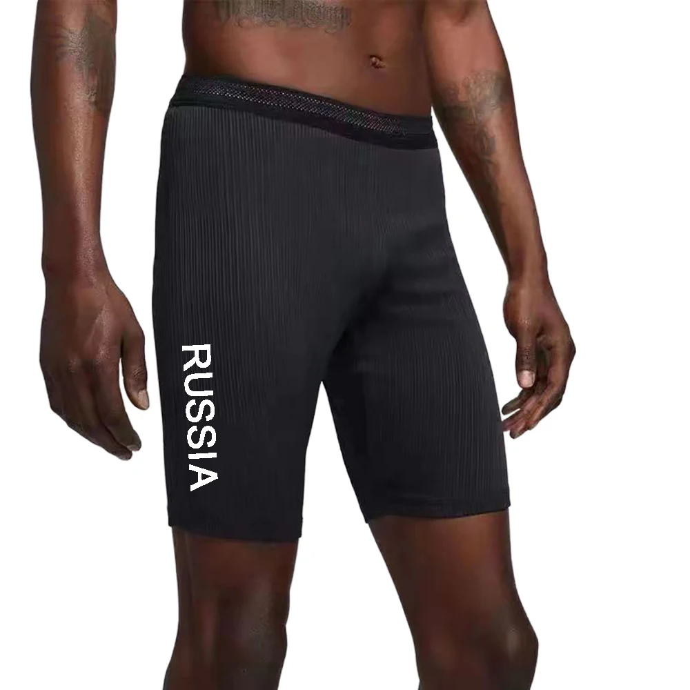 Russia Running Sportswear Men's Sports Running Man Tights Trousers Leggings Pants Gym Fitness Shorts Male Marathon