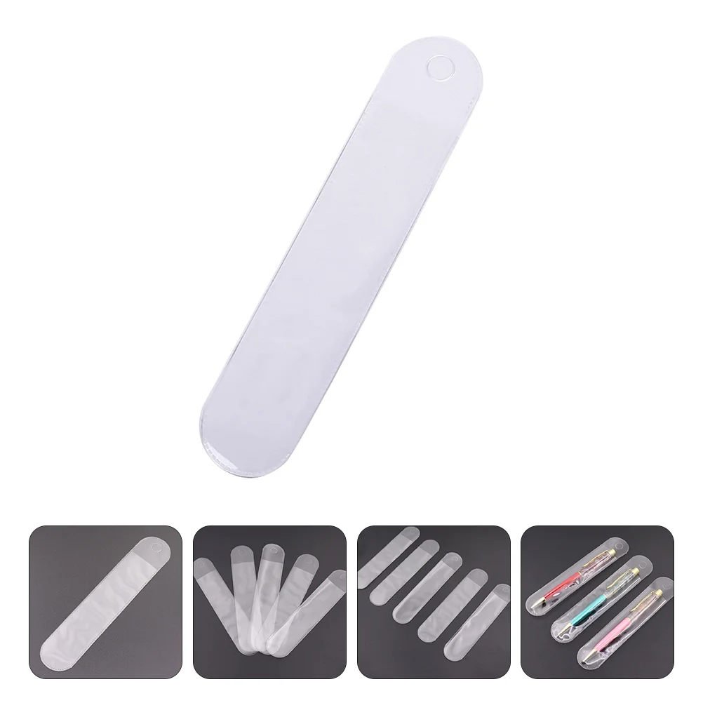 25 Pcs Packaging Bags Pen Case Transparent Storage Gift Packing Pouch White Single Pencil